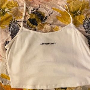 White crop top